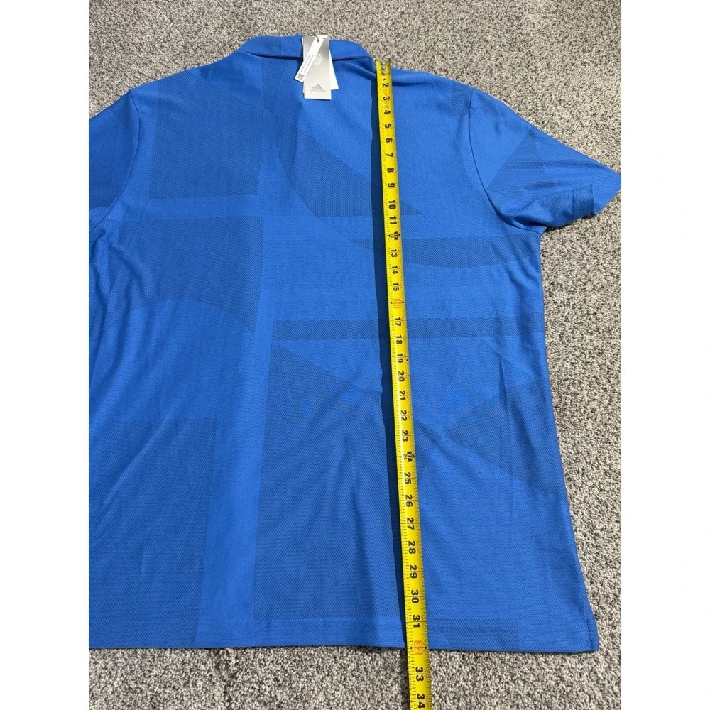 (2) Men's 2XL‎ XXL Golf Polo Adidas Callaway NWT - EUC BLUE Opti-Dri